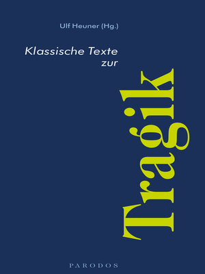 cover image of Klassische Texte zur Tragik